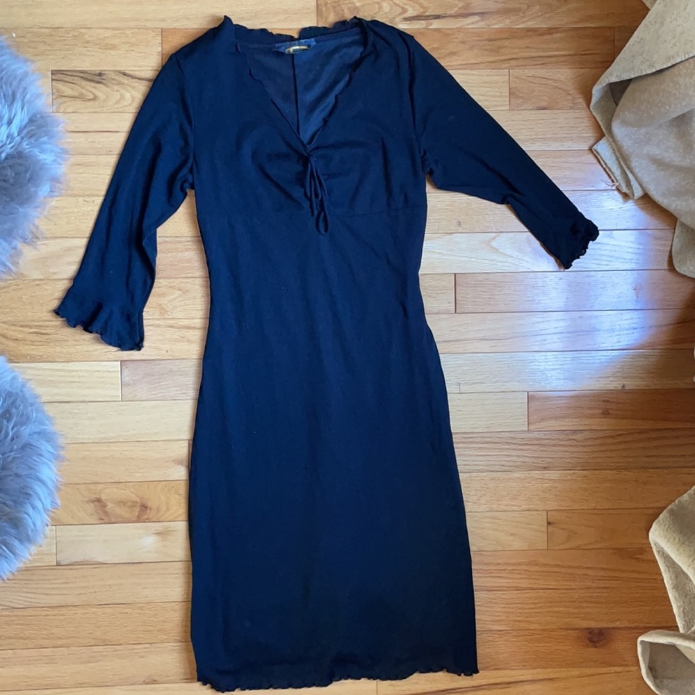 Vintage 90s Little Black Dress - Mesh, Lined - Picture 1 of 11